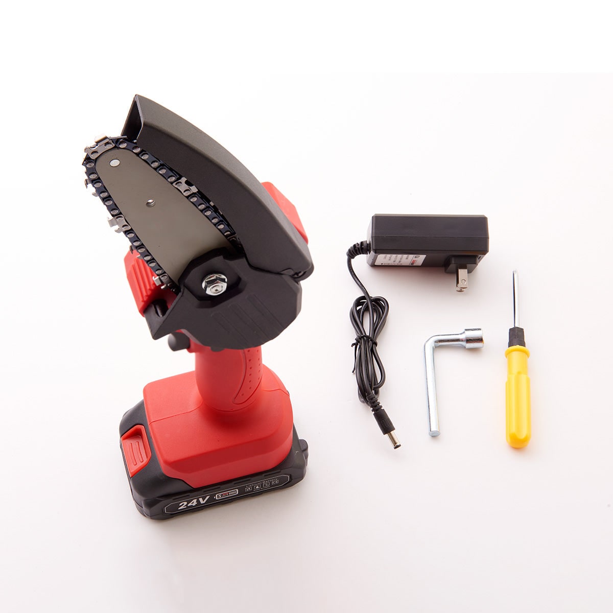 Mini Cordless Chainsaw 24v Rechargeable Battery Powered Handheld Saw Echo 590 - Image 9