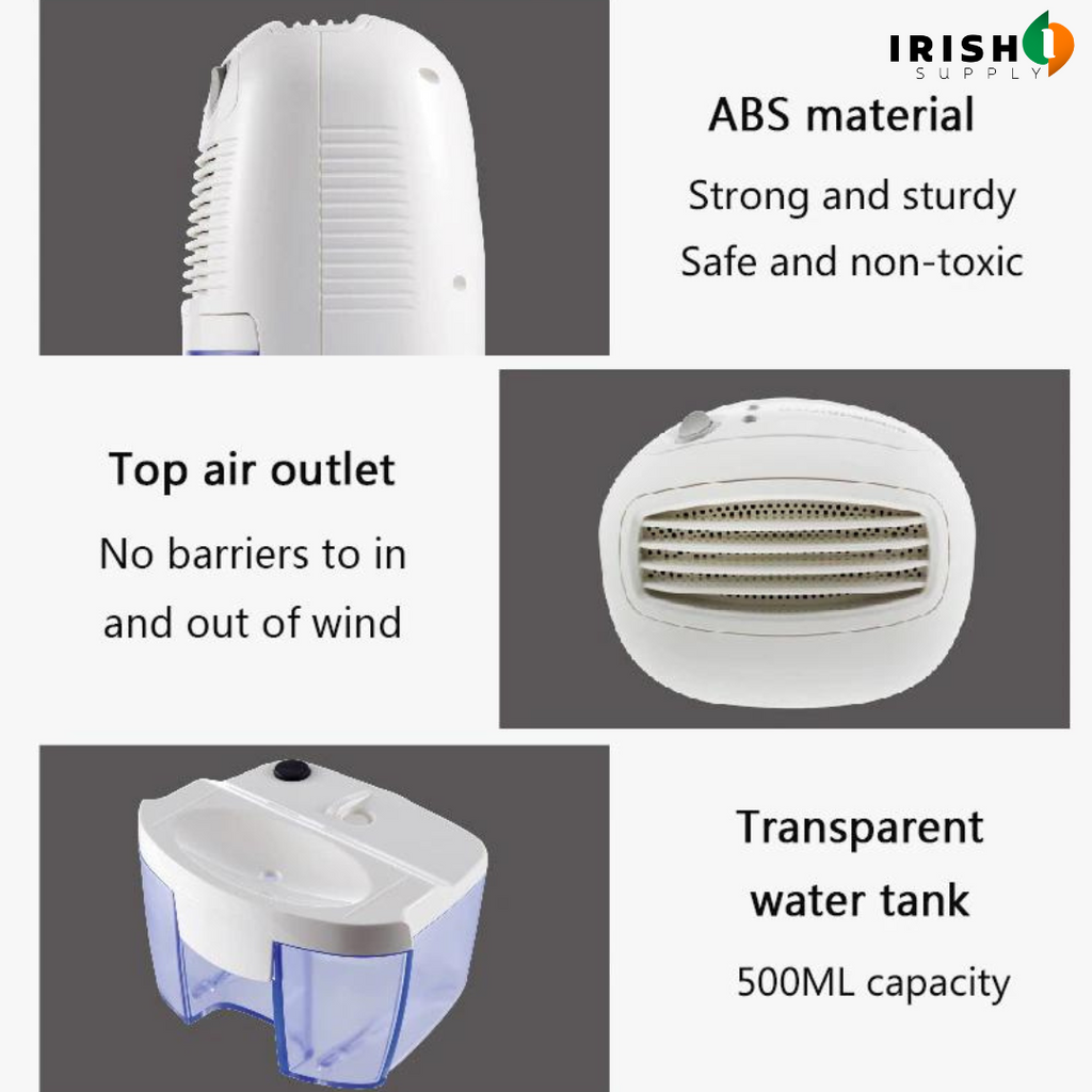 Mini Dehumidifier for Bathroom and Bedroom with 500ml Water Tank Portable Compact Design - Image 5