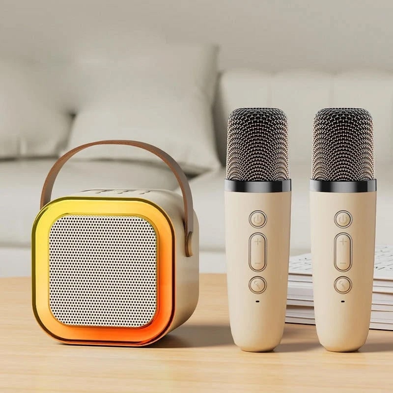 Mini Karaoke Machine with Wireless Microphones and Portable Bluetooth Speaker - Image 6