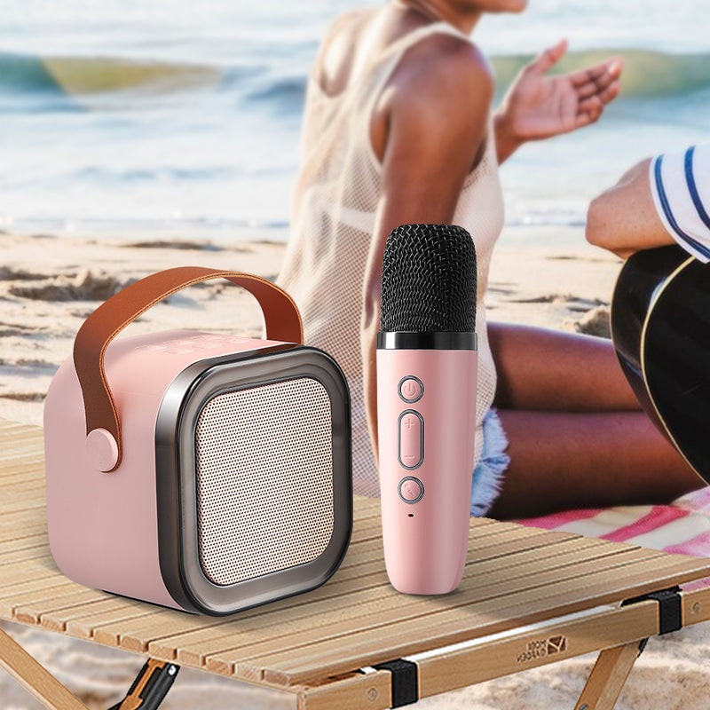 Mini Karaoke Machine with Wireless Microphones and Portable Bluetooth Speaker - Image 7