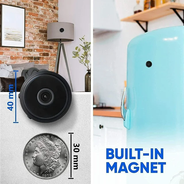 Mini Spy Camera Wireless 1080p Surveillance Portable Night Vision Magnetic Hidden Security - Image 2