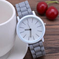 Minimalist Analog Watch with Textured Silicone Strap - Image 1