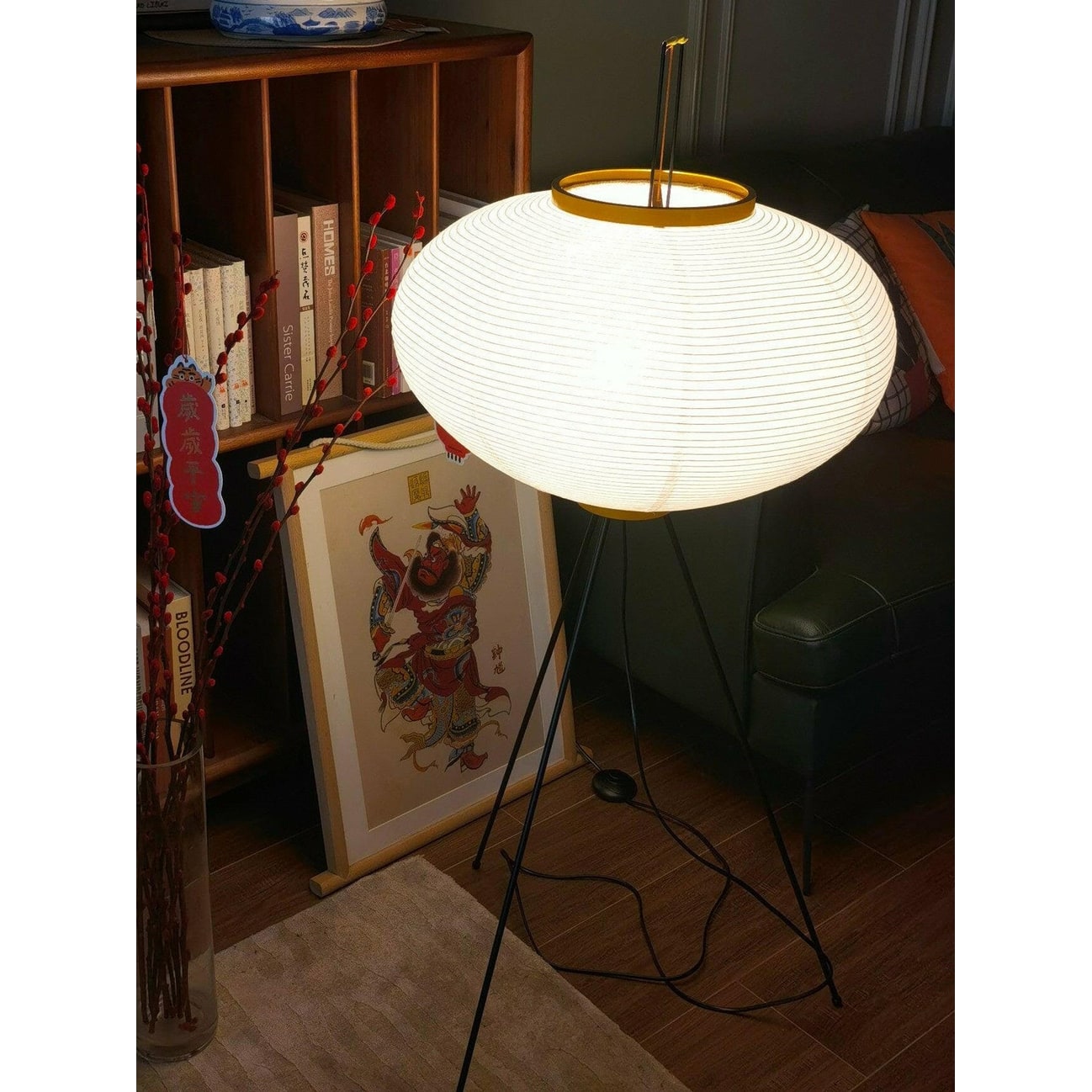 Modern Floor Lamp Decorative Floor Lamp Paper Lamp Tripod Floor Lamp - Image 11