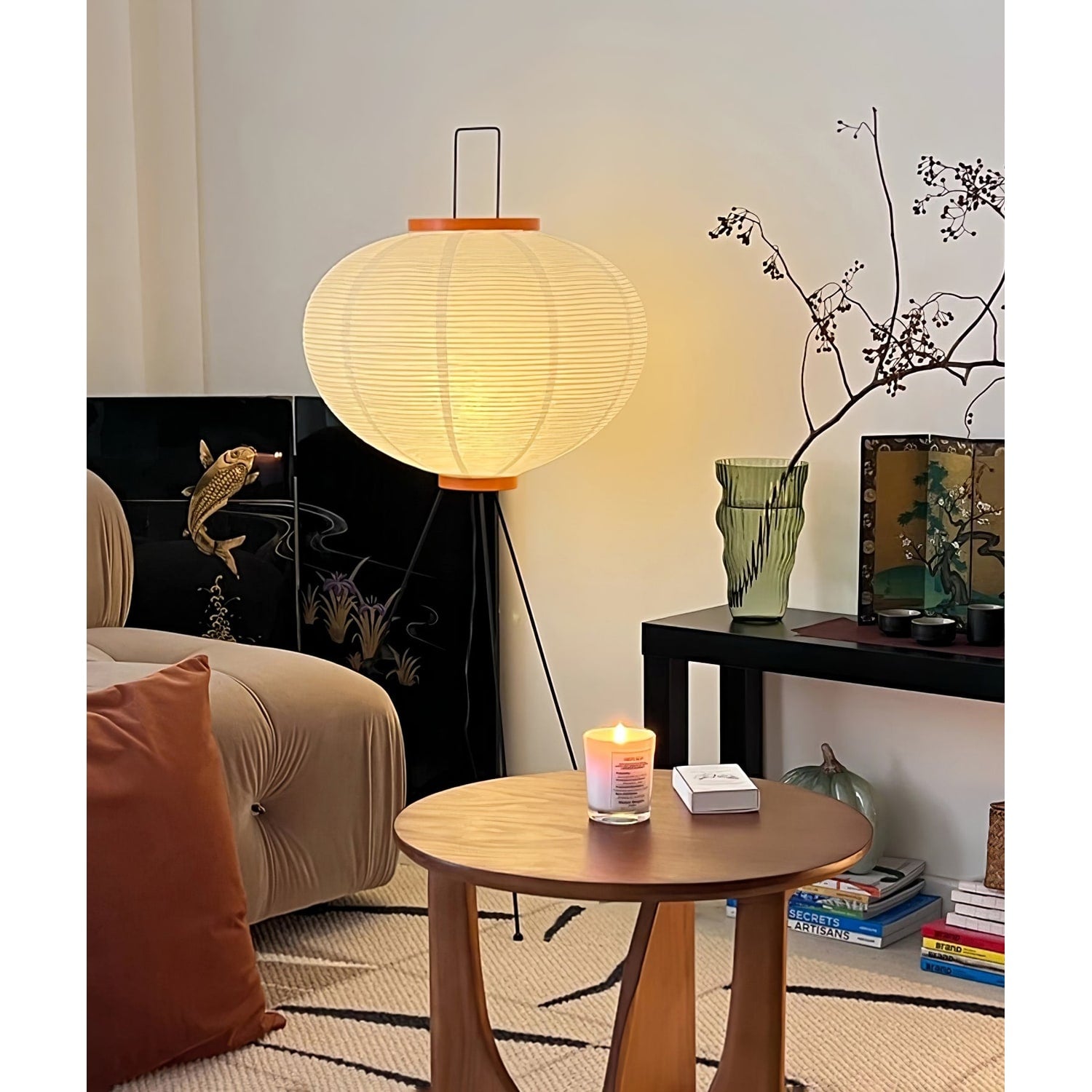 Modern Floor Lamp Decorative Floor Lamp Paper Lamp Tripod Floor Lamp - Image 33