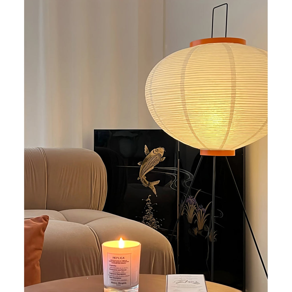 Modern Floor Lamp Decorative Floor Lamp Paper Lamp Tripod Floor Lamp - Image 34