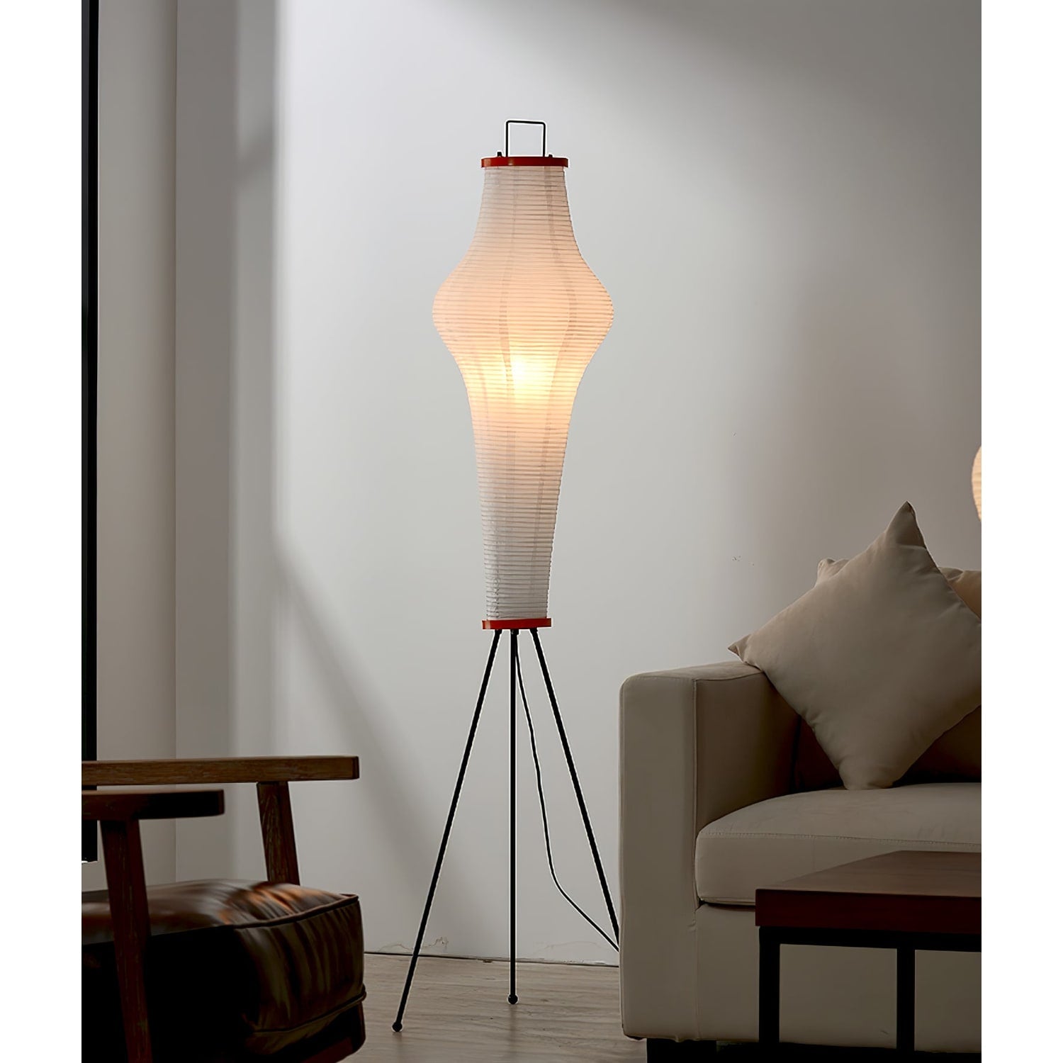Modern Floor Lamp Decorative Floor Lamp Paper Lamp Tripod Floor Lamp - Image 35