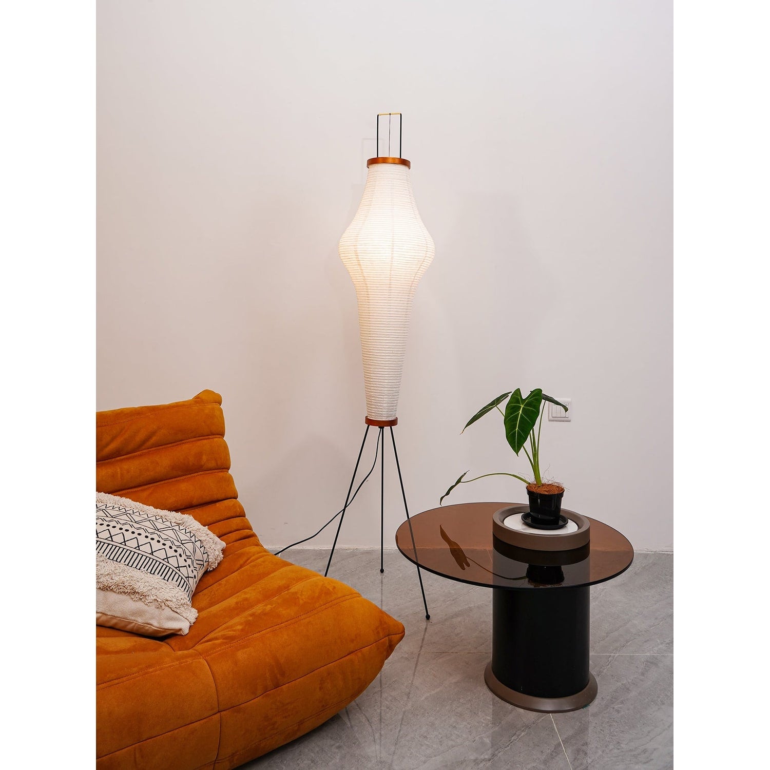 Modern Floor Lamp Decorative Floor Lamp Paper Lamp Tripod Floor Lamp - Image 7