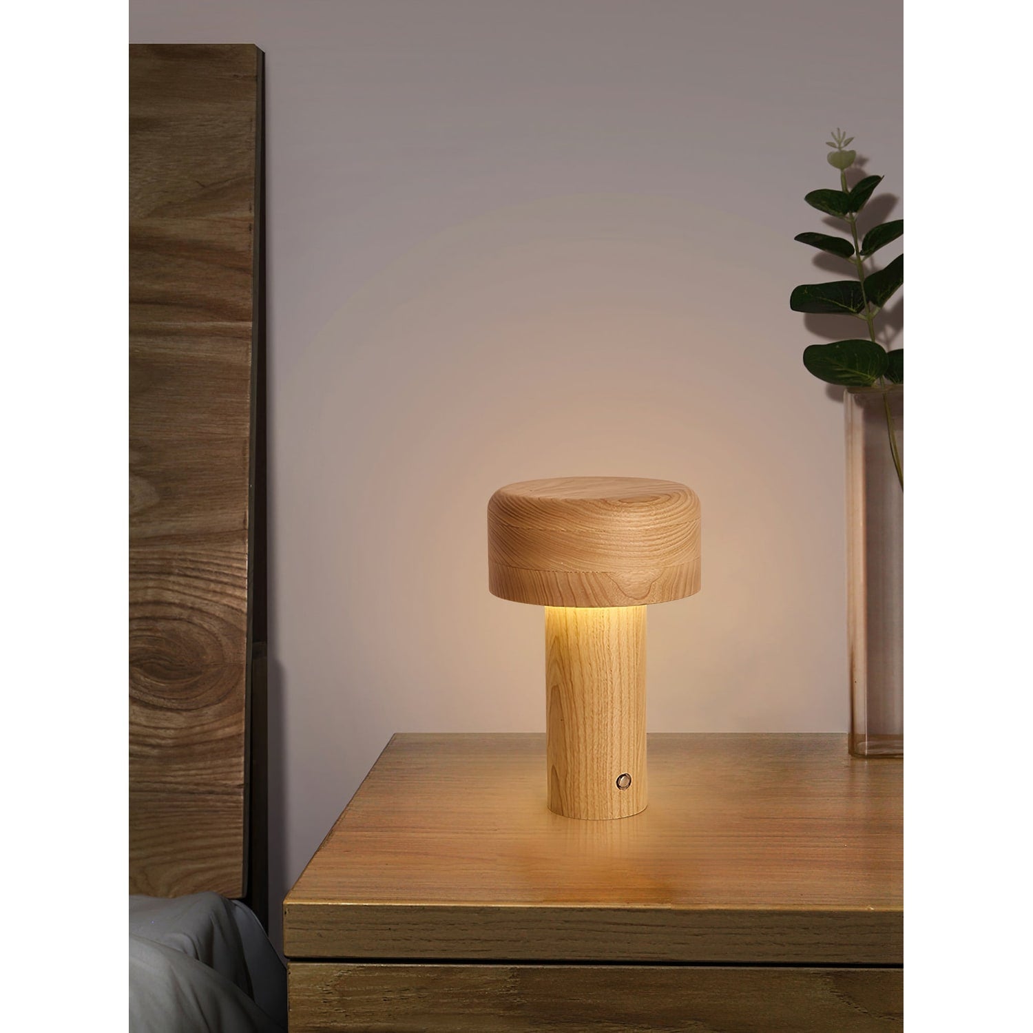 Modern Table Lamp LED Table Lamp Wooden Touch Control Lamp Minimalist - Image 11
