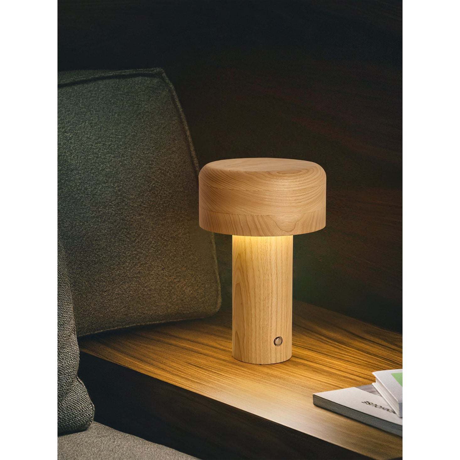 Modern Table Lamp LED Table Lamp Wooden Touch Control Lamp Minimalist - Image 12