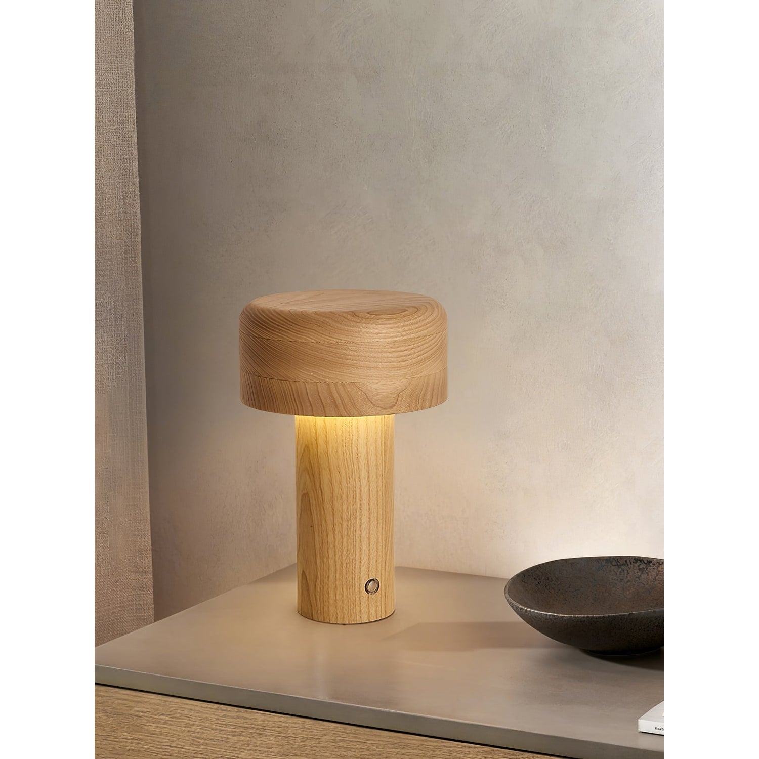 Modern Table Lamp LED Table Lamp Wooden Touch Control Lamp Minimalist - Image 15