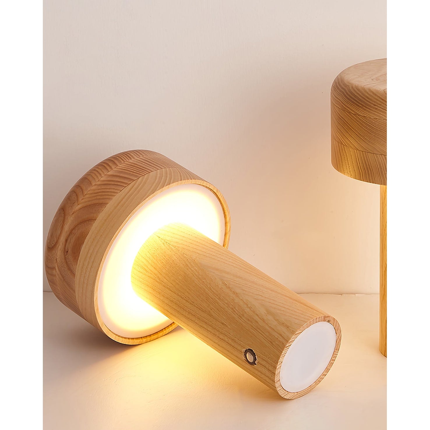 Modern Table Lamp LED Table Lamp Wooden Touch Control Lamp Minimalist - Image 17