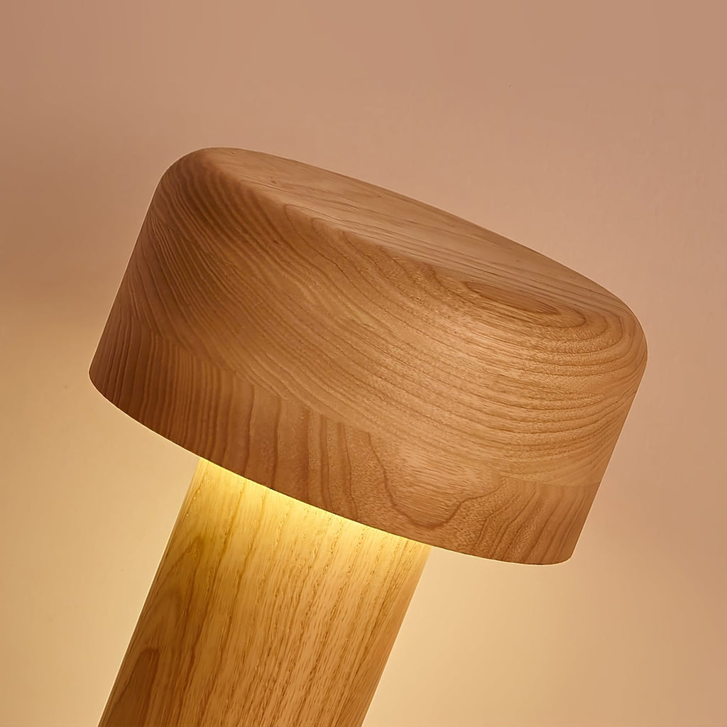 Modern Table Lamp LED Table Lamp Wooden Touch Control Lamp Minimalist - Image 19