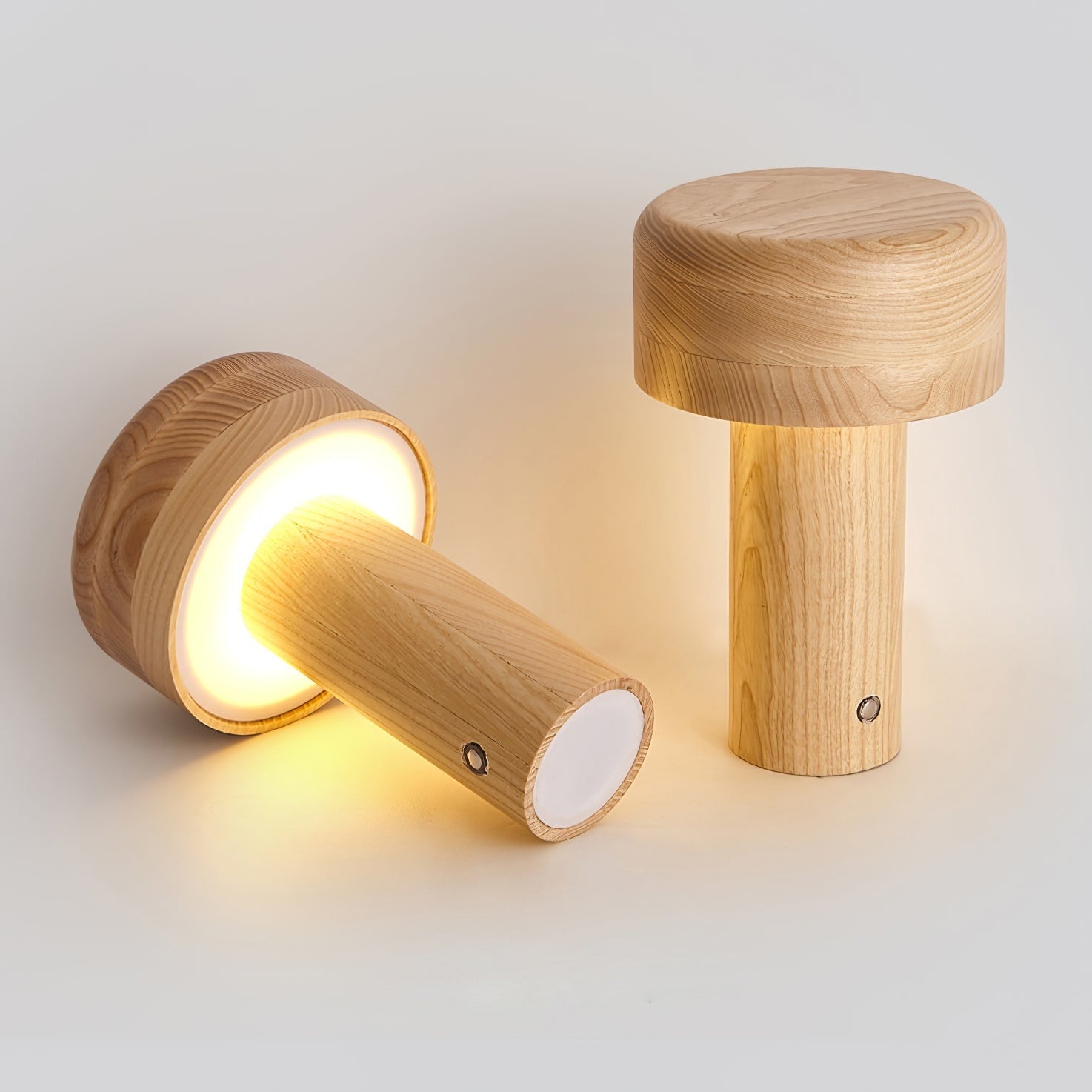 Modern Table Lamp LED Table Lamp Wooden Touch Control Lamp Minimalist - Image 3