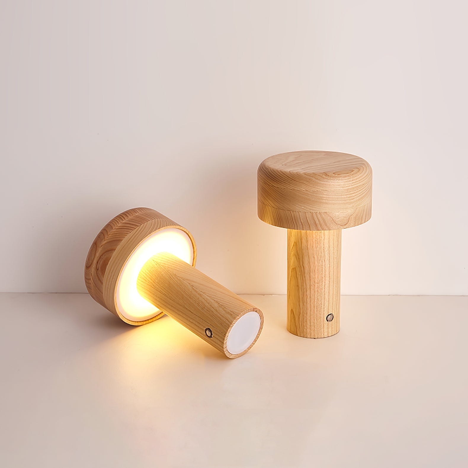 Modern Table Lamp LED Table Lamp Wooden Touch Control Lamp Minimalist - Image 5