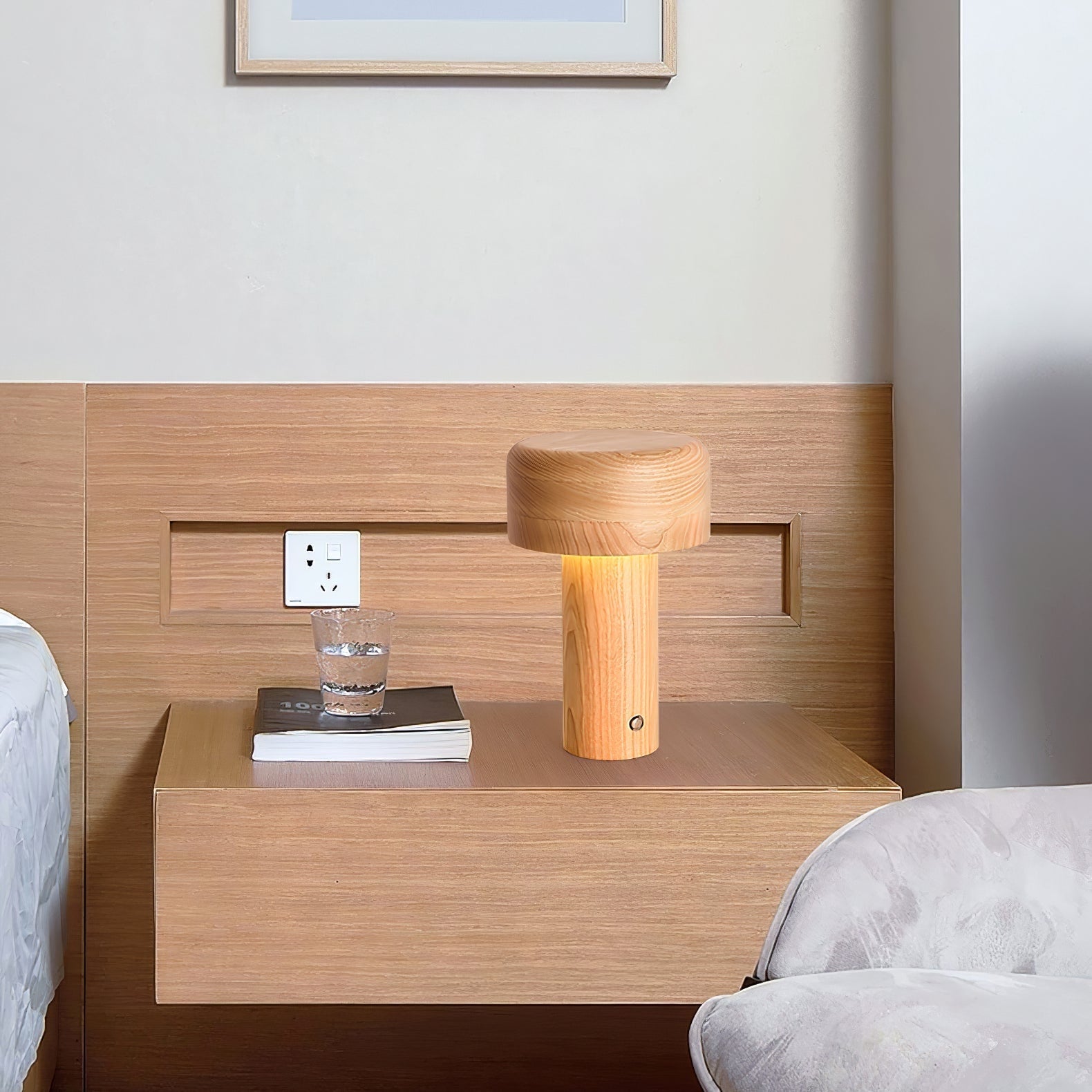 Modern Table Lamp LED Table Lamp Wooden Touch Control Lamp Minimalist - Image 7