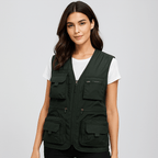 Lightweight Stylish Summer Vest with Multiple Pockets - Functional Design