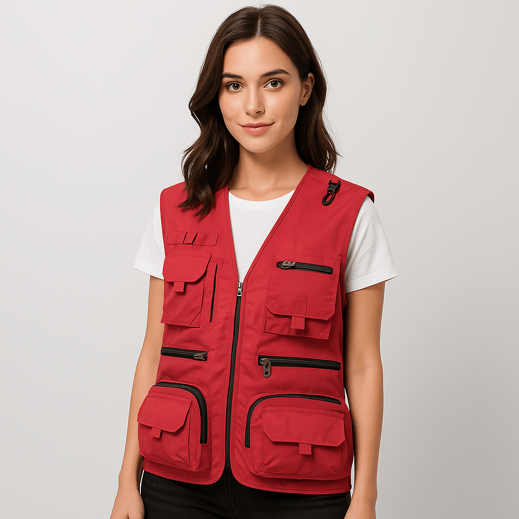 Lightweight Stylish Summer Vest with Multiple Pockets - Functional Design