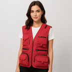 Lightweight Stylish Summer Vest with Multiple Pockets - Functional Design