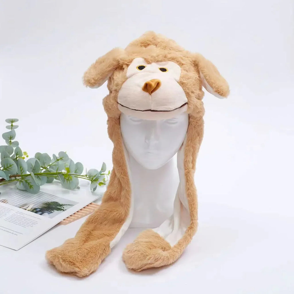 Interactive Bunny Ears Hat for Kids and Adults – Cute Plush Hat with Moving Ears for Play, Costumes and Gifts