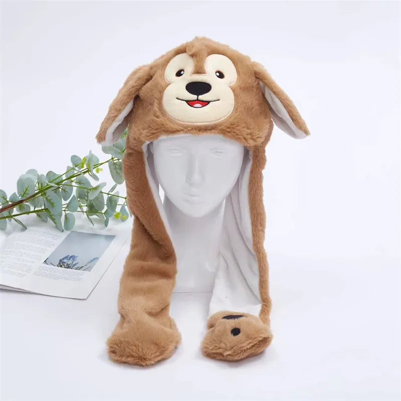 Interactive Bunny Ears Hat for Kids and Adults – Cute Plush Hat with Moving Ears for Play, Costumes and Gifts