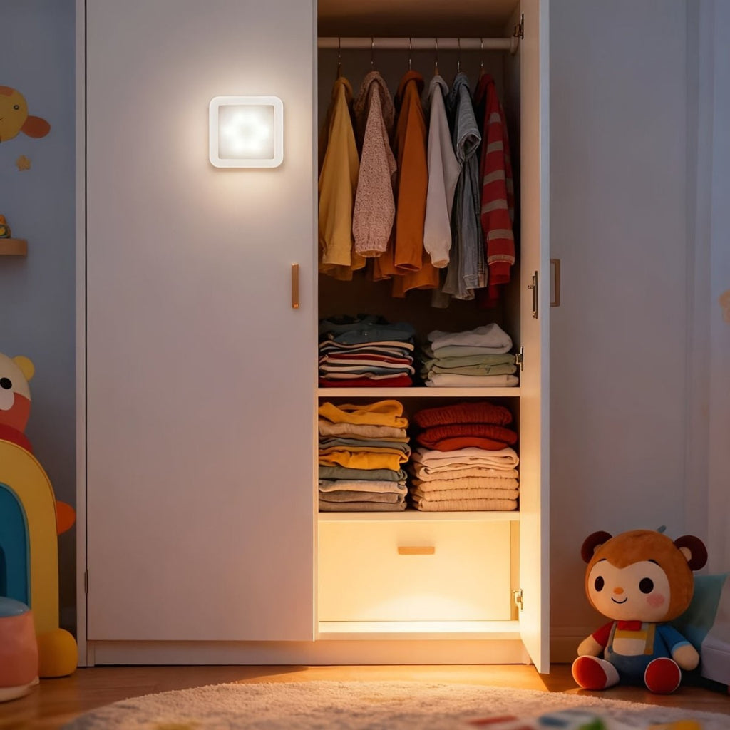 Motion Activated Night Light Detection LED Sensor Wireless Battery Operated Portable - Image 2