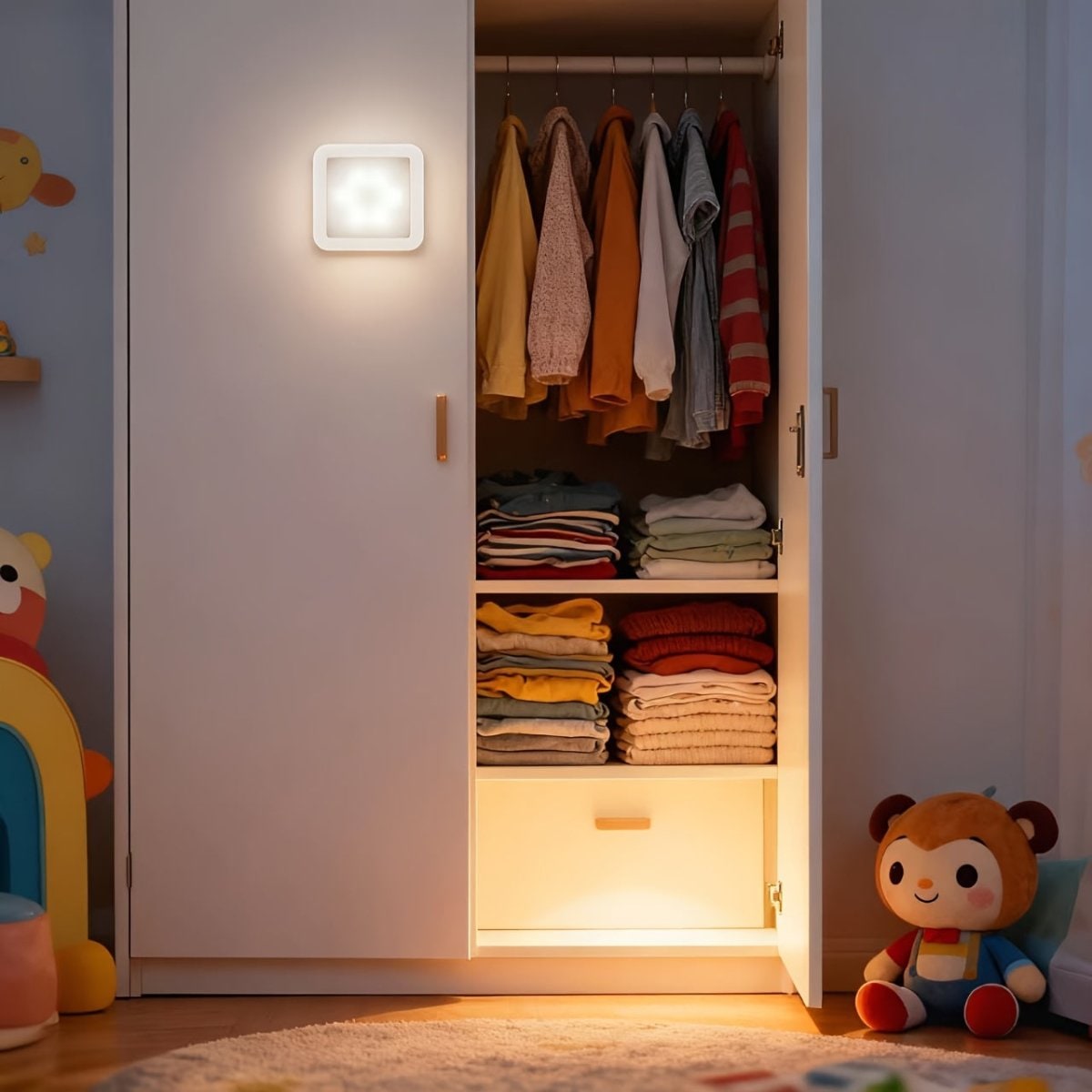 Motion Activated Night Light Detection LED Sensor Wireless Battery Operated Portable - Image 2
