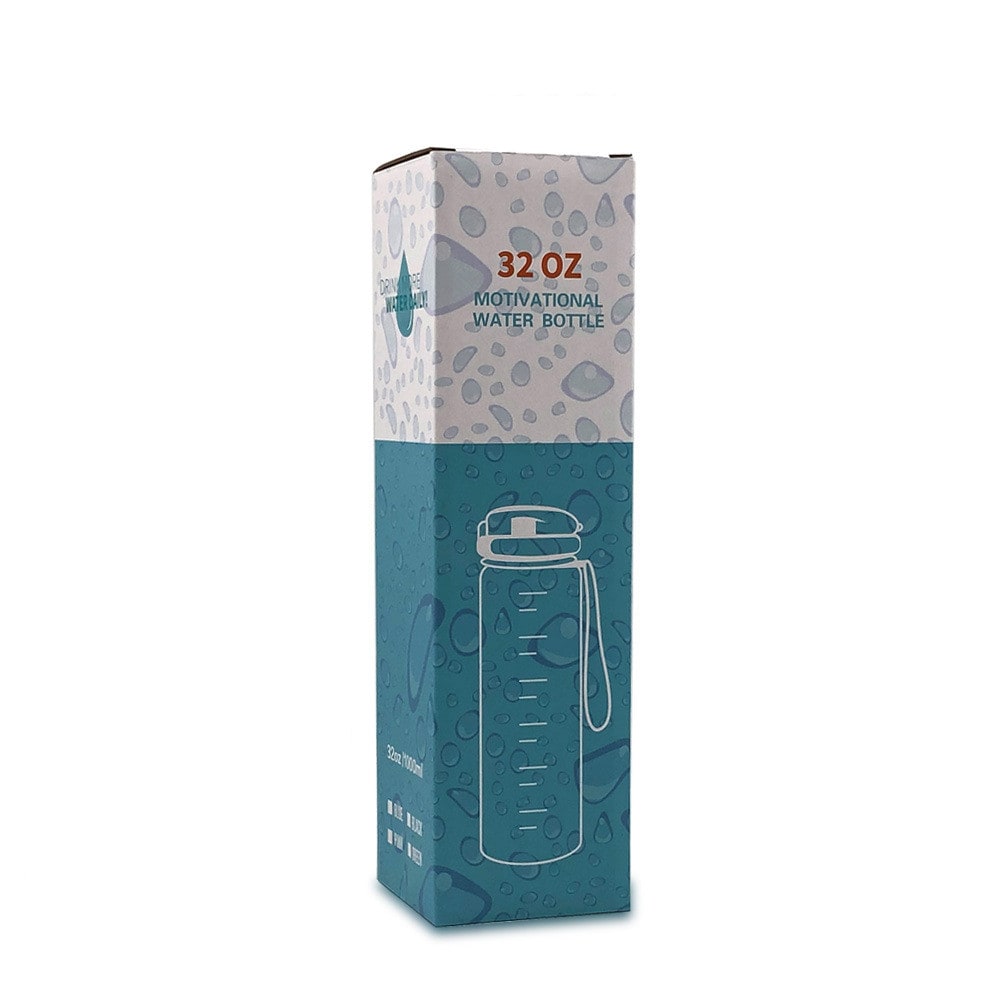 Motivational Sports Water Bottle with Time Markers 32 Oz Flip-Top Lid and Fruit Infuser - Image 4