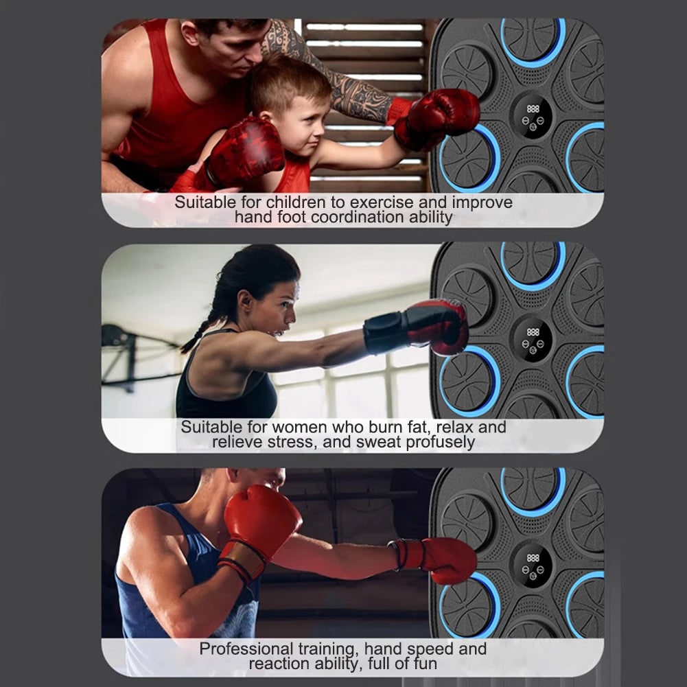 Music Boxing Machine Wall Mounted LED Target Interactive Home Trainer Digital Display - Image 2