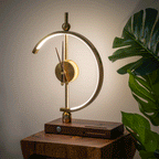 Rechargeable Table Lamp with Integrated Clock – Elegant Ambient Lighting for Bedroom, Living Room and Nightstand Use