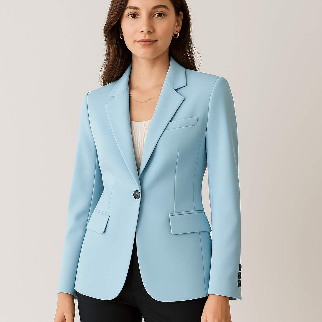 Tailored Women's Blazer - Single Button - Elegant Office Wear