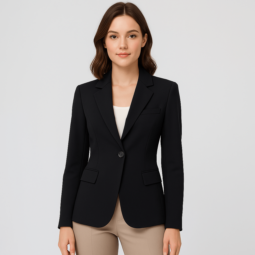 Tailored Women's Blazer - Single Button - Elegant Office Wear