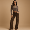 Timeless Women's Leopard Print Jeans - Stylish & Comfortable