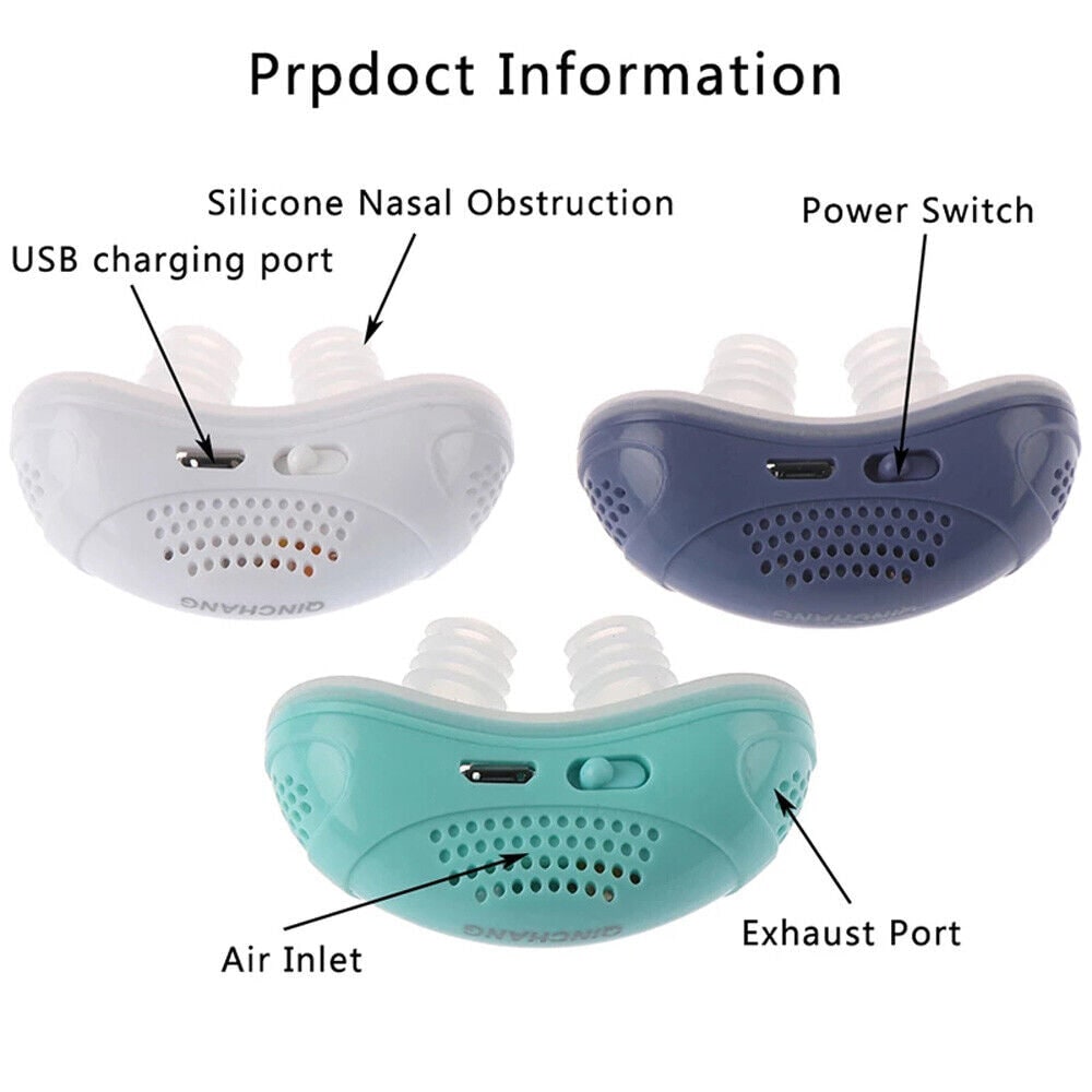 Nasal Anti Snoring Device Portable Rechargeable Silicone Travel Size Micro USB - Image 2