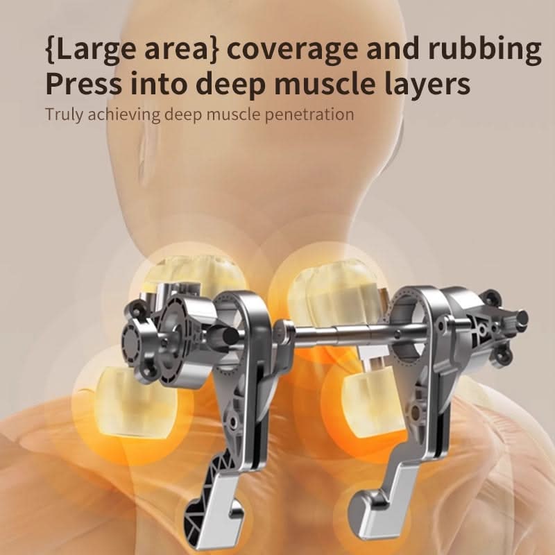 Neck Massager for Sore and Shoulders with Heat Stretch Relief Wearable Electric Shiatsu - Image 3