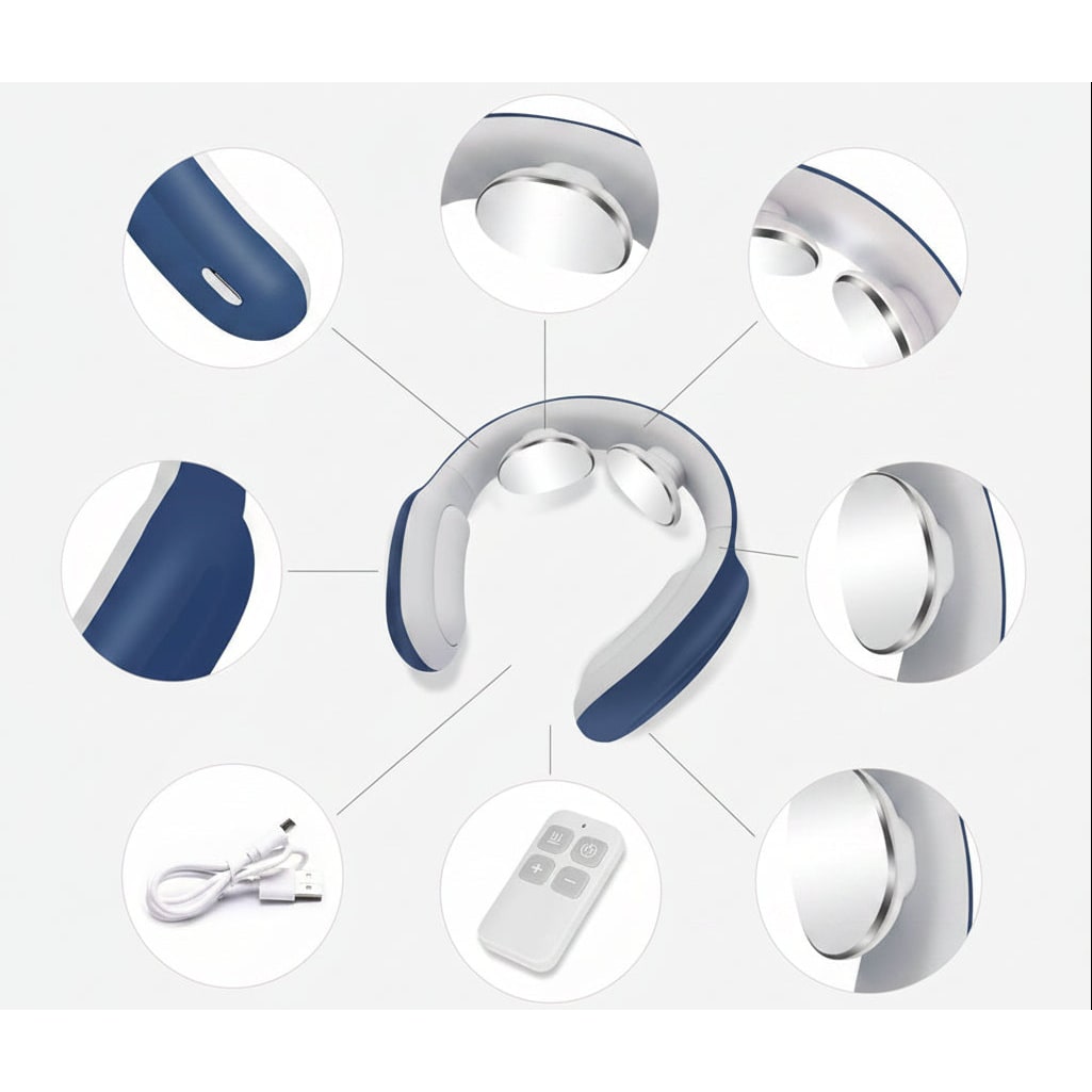 Neck Massager with Heat and Shoulder Trapezius Muscle Relief Wireless Electric Pulse Device - Image 3