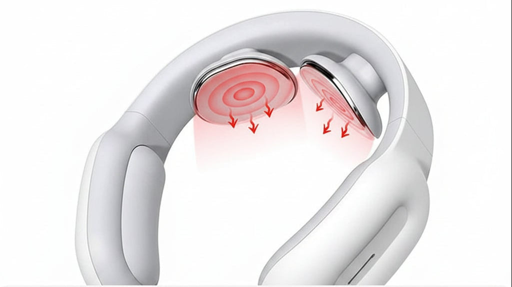 Neck Massager with Heat and Shoulder Trapezius Muscle Relief Wireless Electric Pulse Device - Image 8