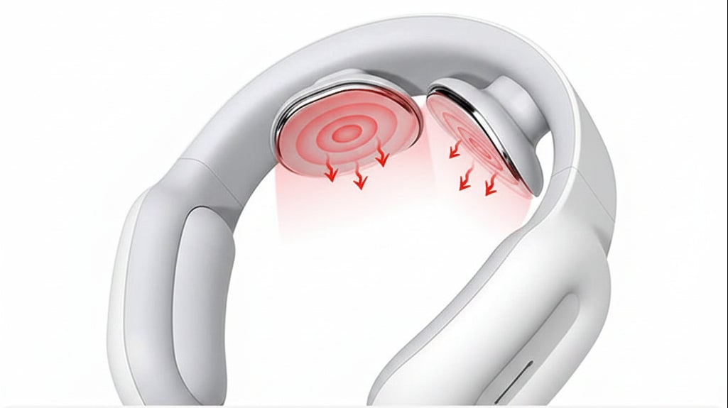 Neck Massager with Heat and Shoulder Trapezius Muscle Relief Wireless Electric Pulse Device - Image 8