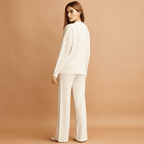 Coordinated Knitted High Neck Jumper and Trouser Set
