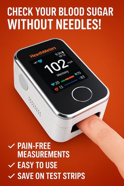 Non Invasive Glucometer Glucose Monitor Portable Fingertip Digital Display - Image 2