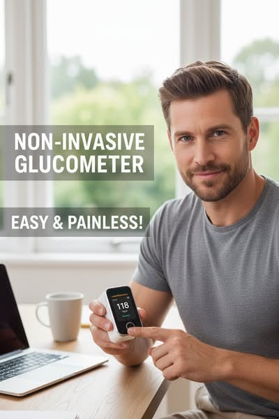 Non Invasive Glucometer Glucose Monitor Portable Fingertip Digital Display - Image 6