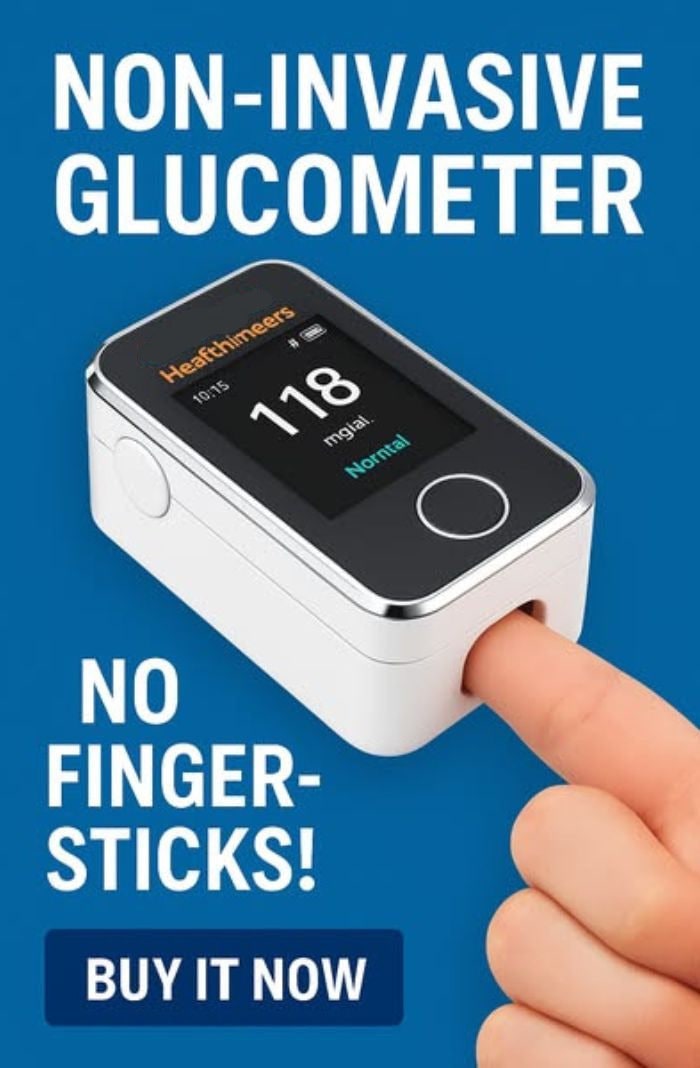 Non Invasive Glucometer Glucose Monitor Portable Fingertip Digital Display - Image 8
