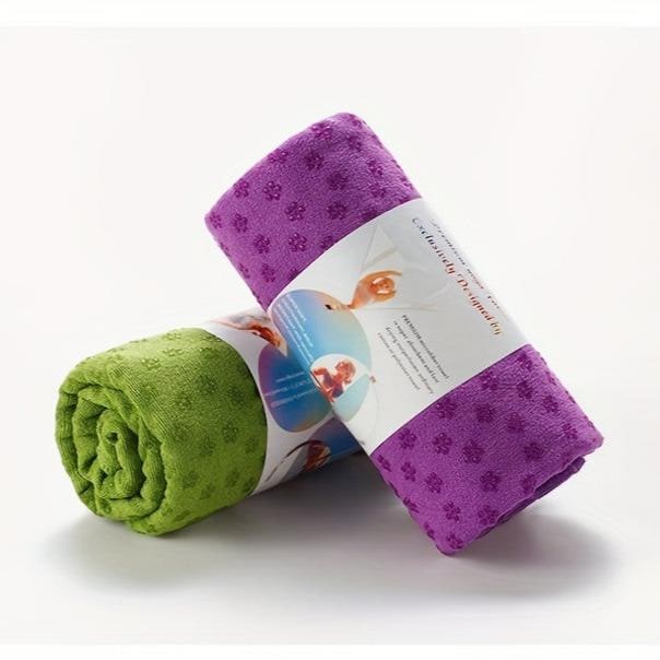 Non Slip Microfiber Yoga Towel Silicone Grip Foldable Washable Portable Travel - Image 2