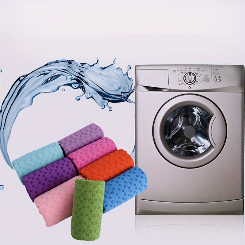 Non Slip Microfiber Yoga Towel Silicone Grip Foldable Washable Portable Travel - Image 7
