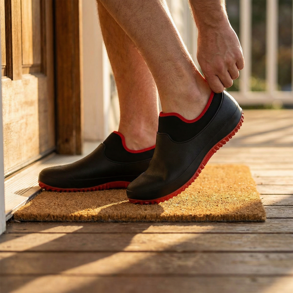 Non Slip Rubber Garden Shoes Waterproof Flexible Sole Quick Dry Easy Slip-on Work - Image 2
