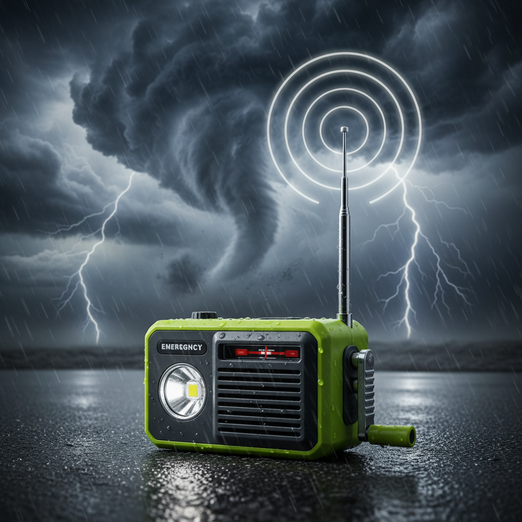 Solar-Powered Portable Emergency Radio – Multi-Function Safety Radio for Outdoor Adventures, Travel and Power Outages