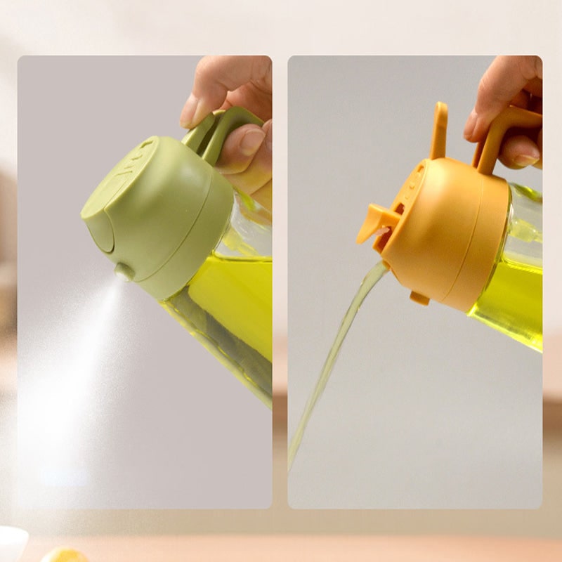 Oil Dispenser Bottle and Sprayer with Glass Construction and Handle - Image 6