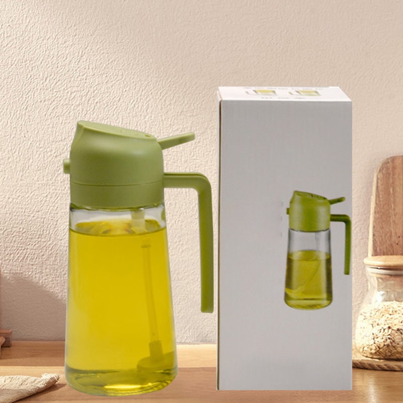 Oil Dispenser Bottle and Sprayer with Glass Construction and Handle - Image 9
