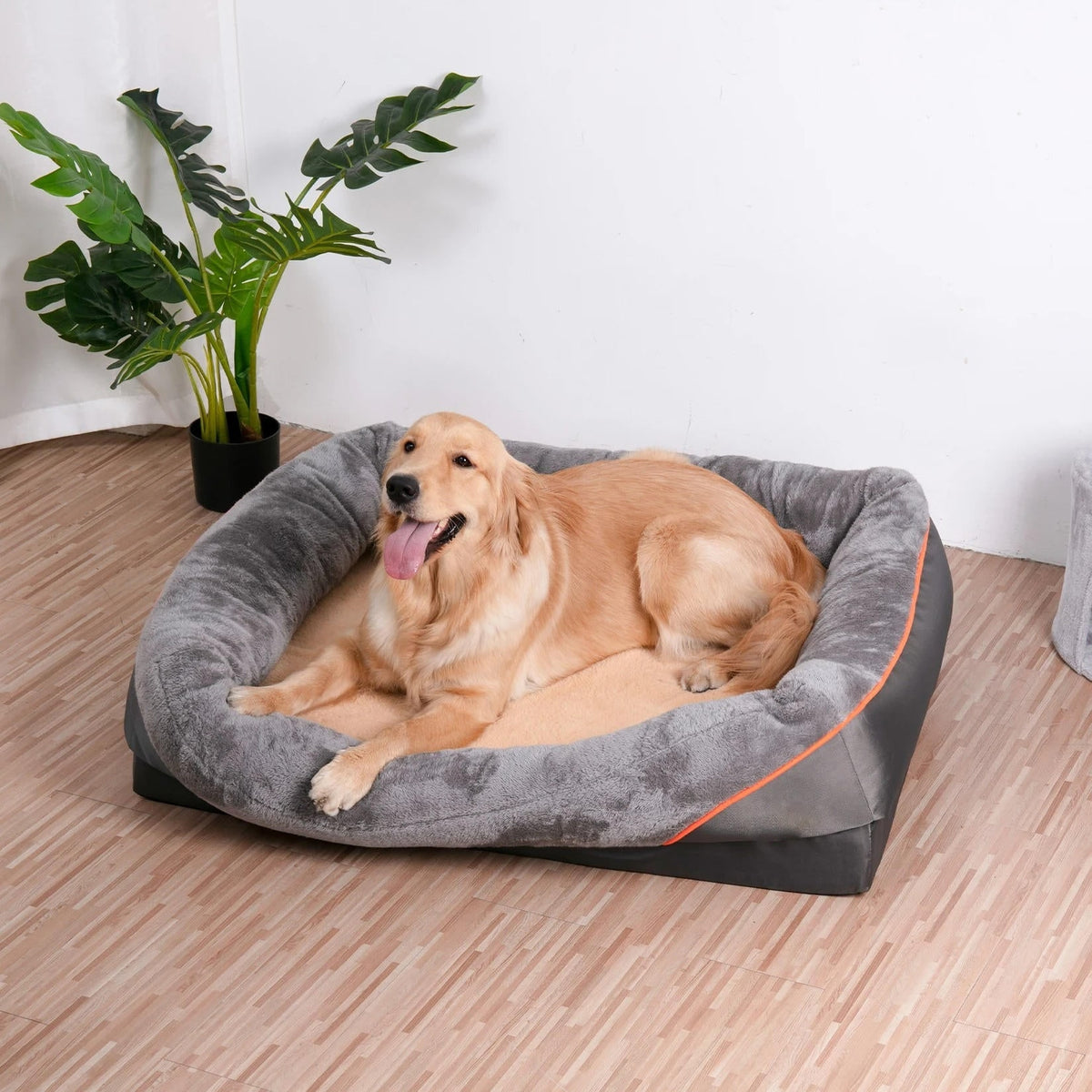 Orthopedic Dog Bed with Washable Bolster Memory Foam and Removable Cover X Large - Image 1
