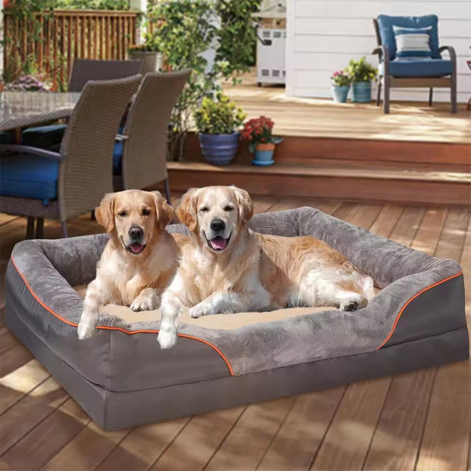 Orthopedic Dog Bed with Washable Bolster Memory Foam and Removable Cover X Large - Image 2