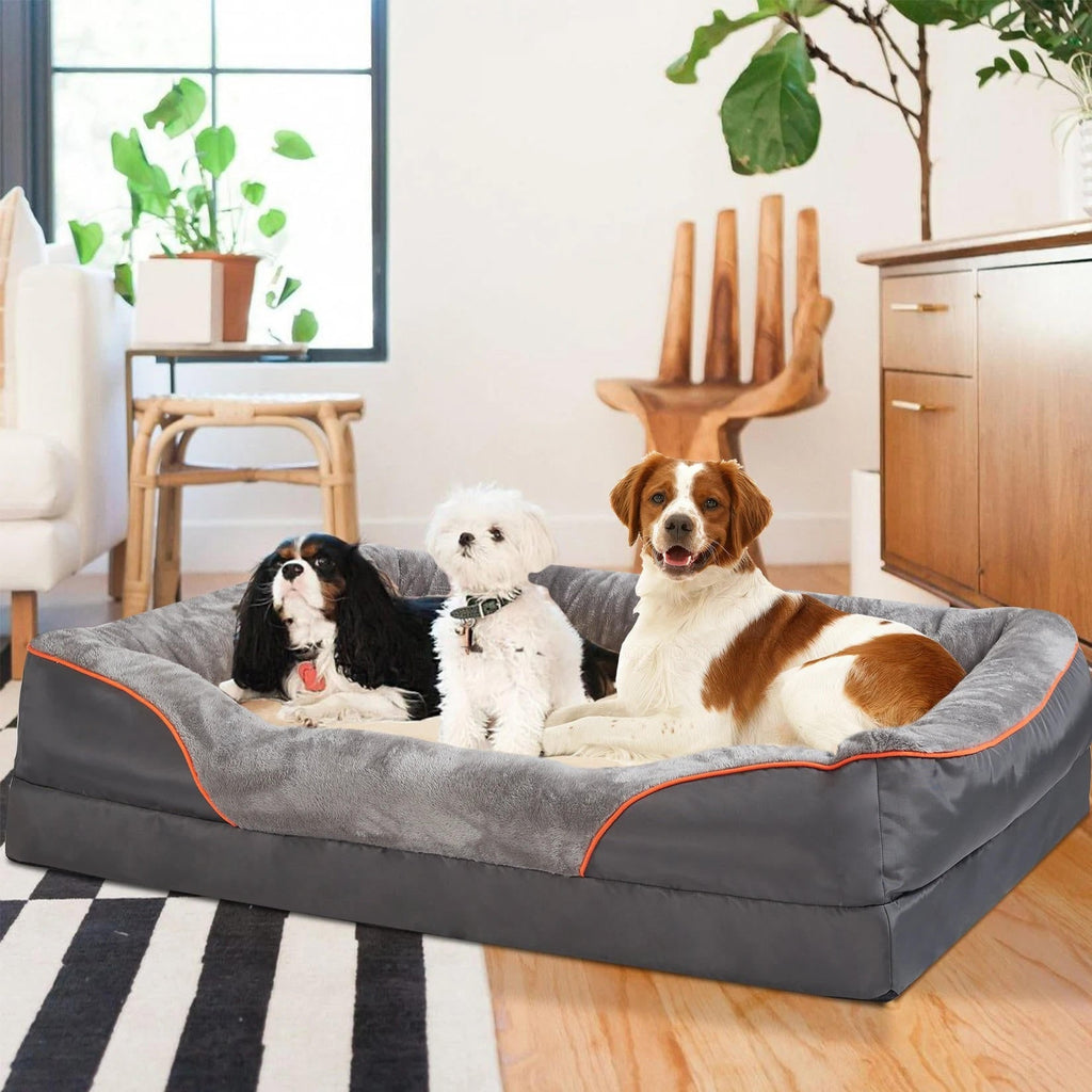 Orthopedic Dog Bed with Washable Bolster Memory Foam and Removable Cover X Large - Image 3